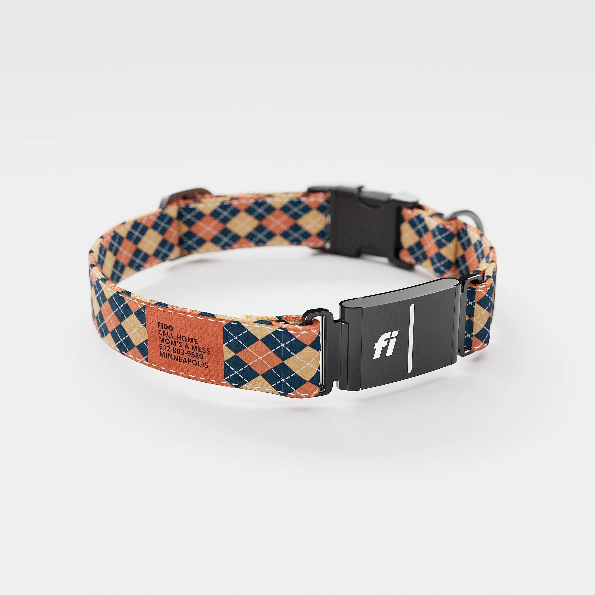 Fi GPS Included Argyle Superman Everyday Collar (6 month subscription)