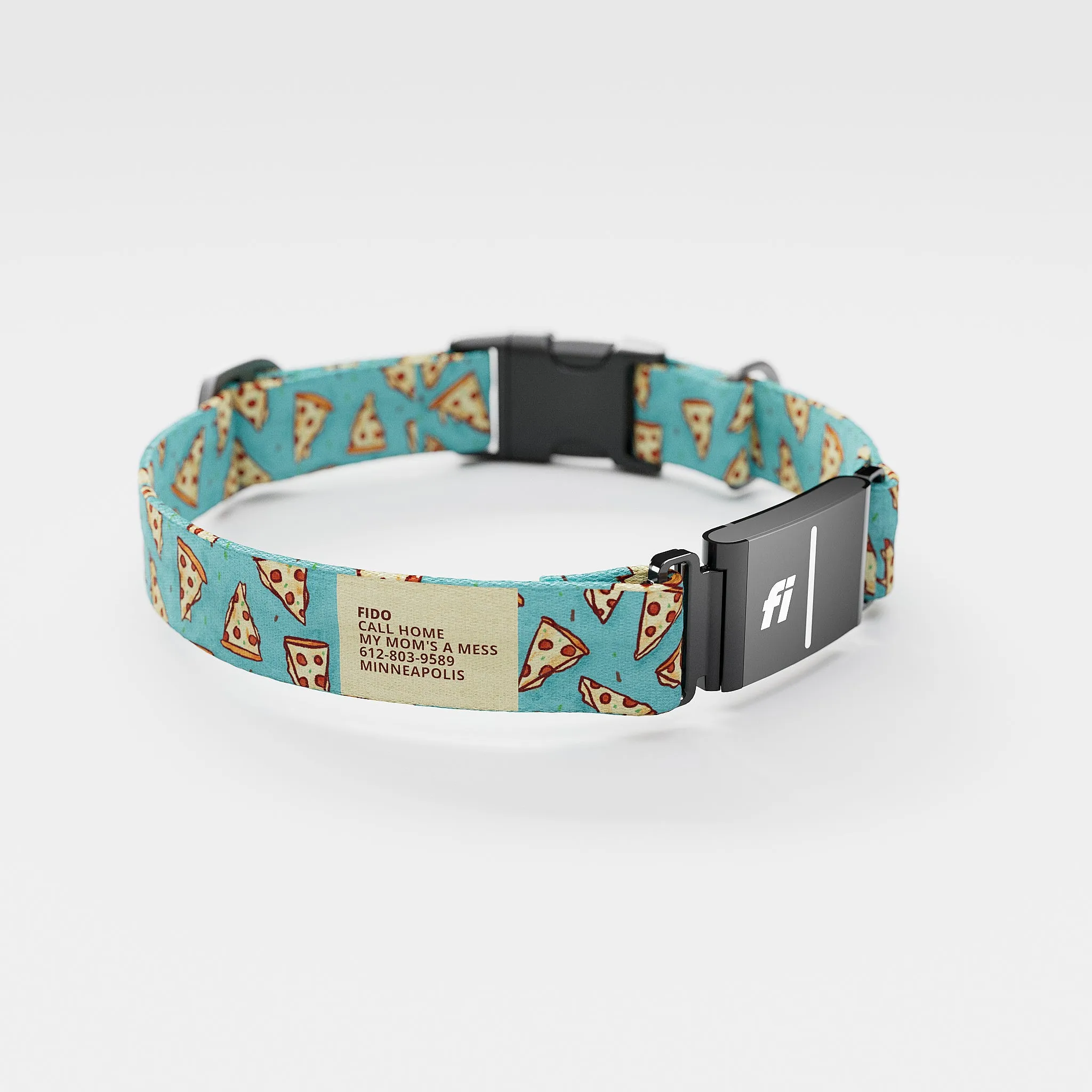 Fi GPS Included Jill Kittock Pizza Everyday Collar (6 month subscription)