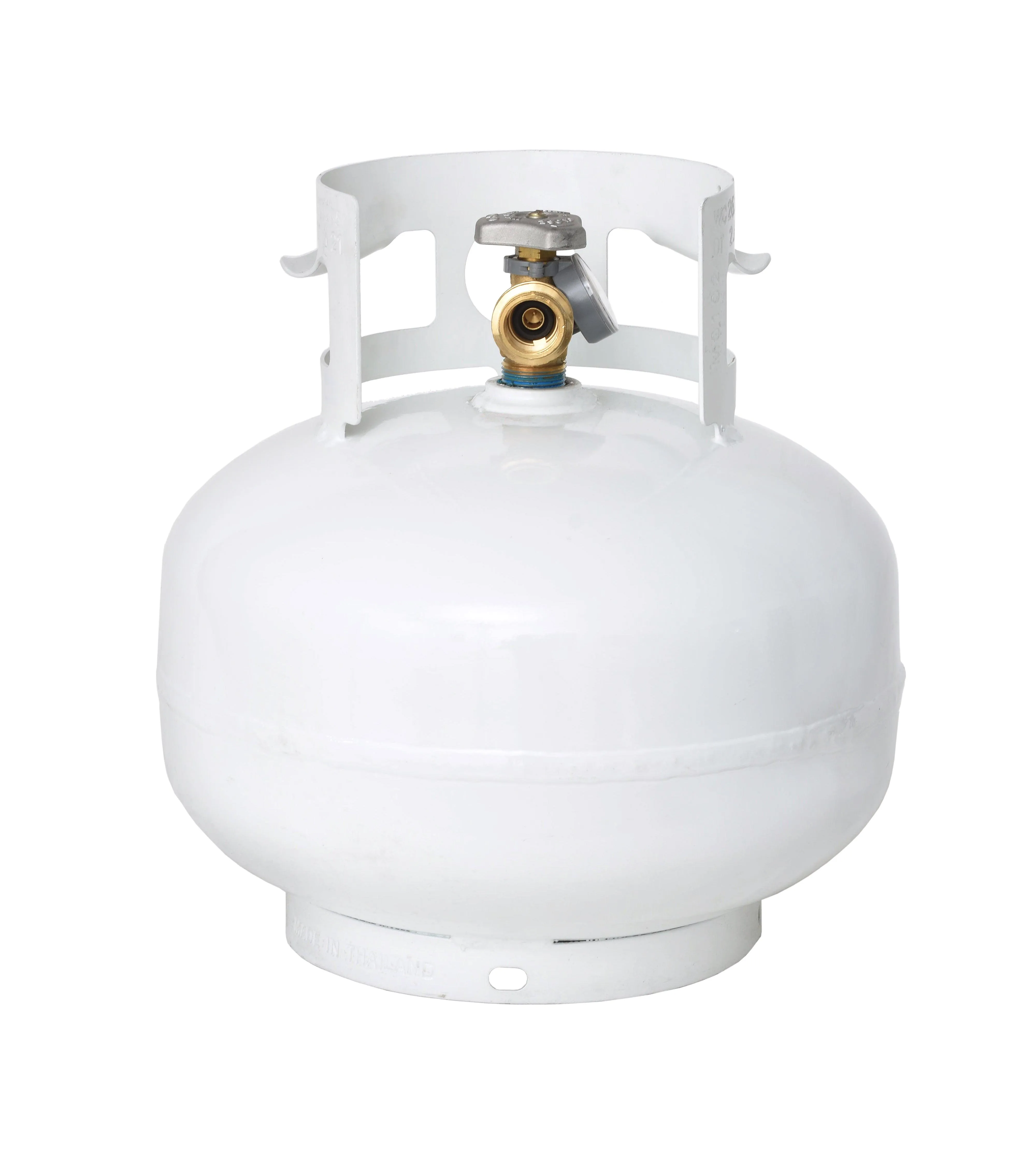 Flame King 11lb Propane Tank Cylinder Squatty with Gauge and Type 1 OPD Valve