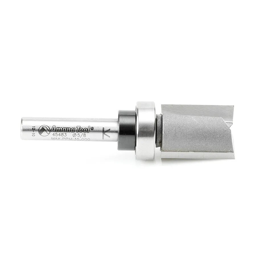 Flush Trim Plunge Router Bit | Various Dia x 3⁄4 x 1⁄4 Shank with Upper BB | 45483 | 738685454831