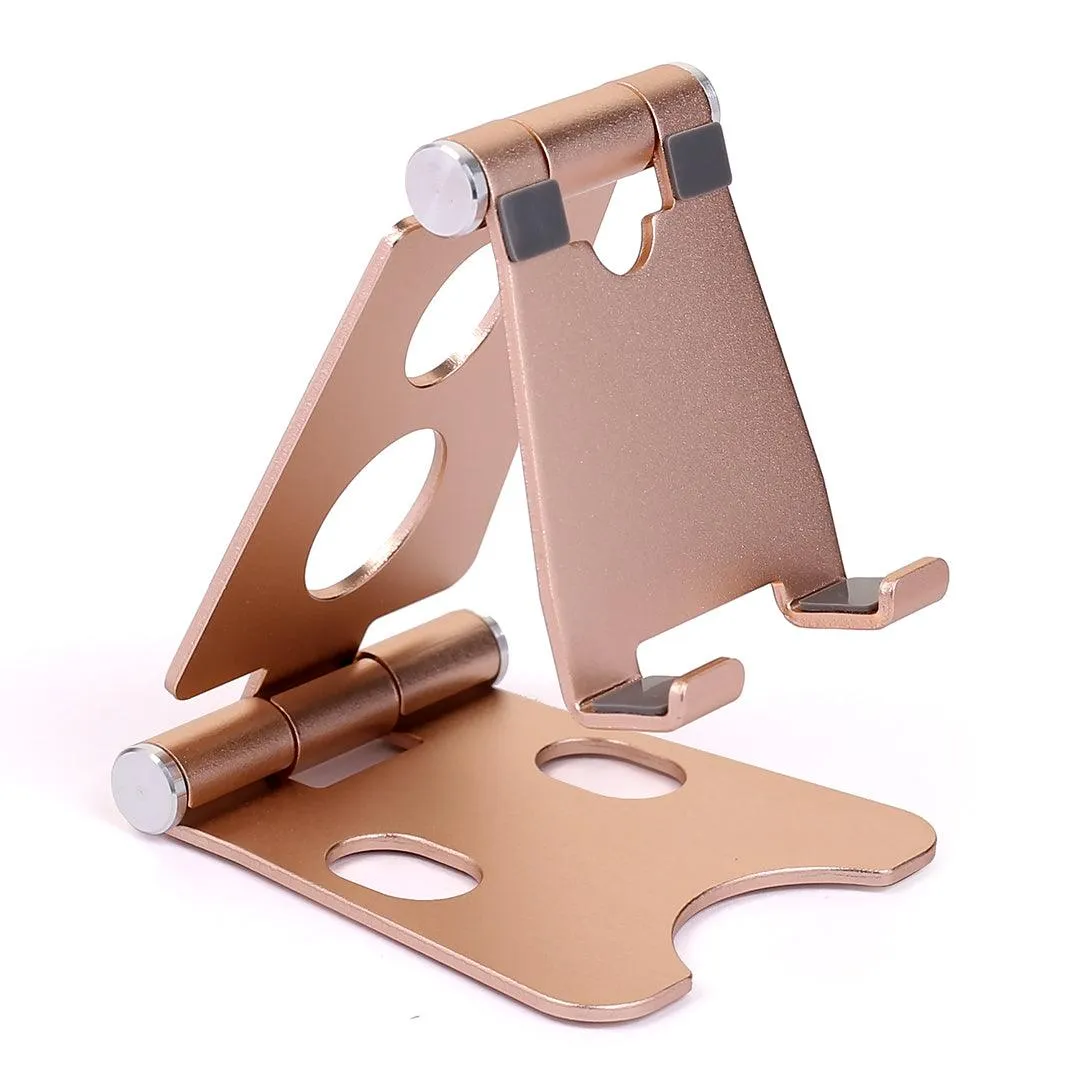 Foldable Desktop Phone Stand Holder- Gold