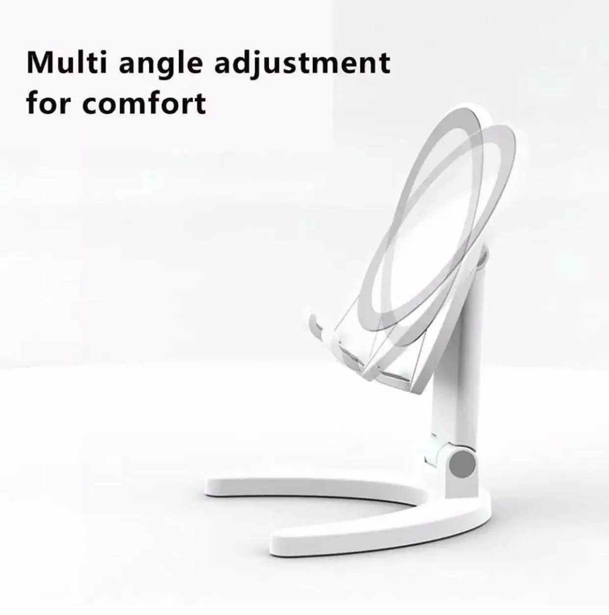 Foldable Desktop Phone Tablet Holder With Mirror, Foldable Support Desk Mobile Phone Holder Stand, Adjustable Desk Phone Holder With Make-up Mirror, Portable Design Mobile Phone Holder