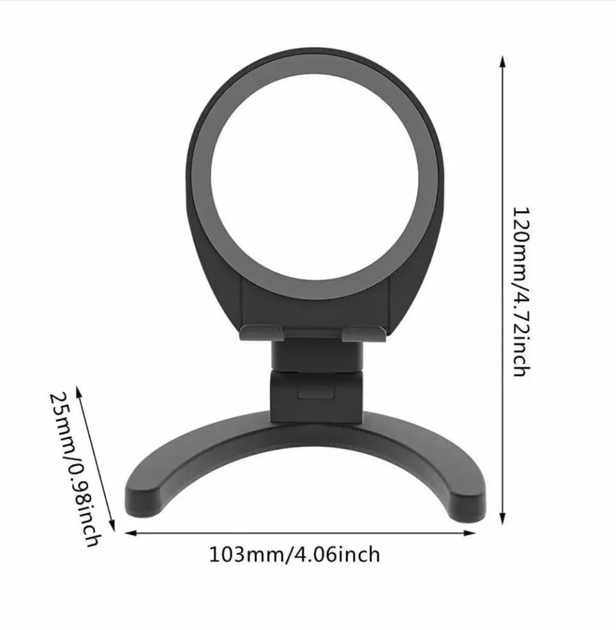 Foldable Desktop Phone Tablet Holder With Mirror, Foldable Support Desk Mobile Phone Holder Stand, Adjustable Desk Phone Holder With Make-up Mirror, Portable Design Mobile Phone Holder