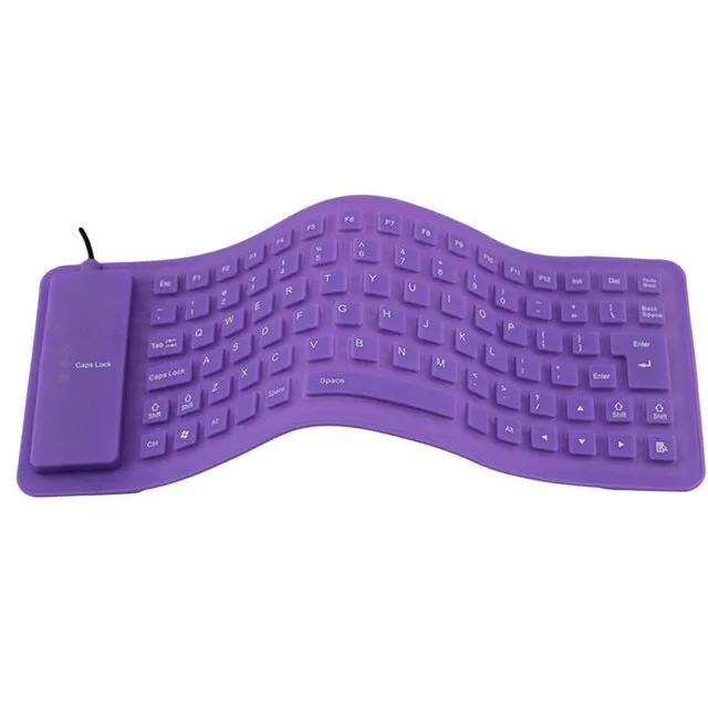 Foldable Silicone Keyboard For PC Tablet Laptop