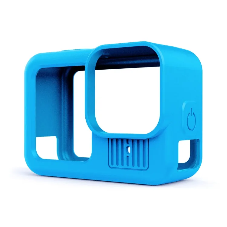 For GoPro HERO13 Black PULUZ Silicone Protective Case Cover with Wrist Strap & Lens Cover (Blue)