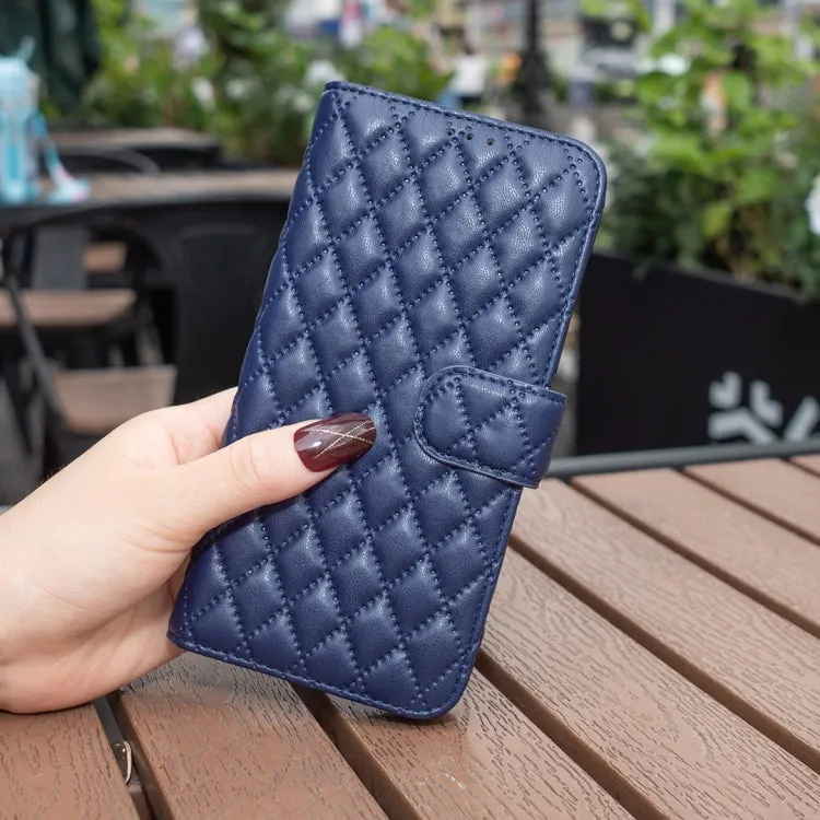 For OPPO A98 5G Diamond Lattice Wallet Leather Flip Phone Case(Blue)