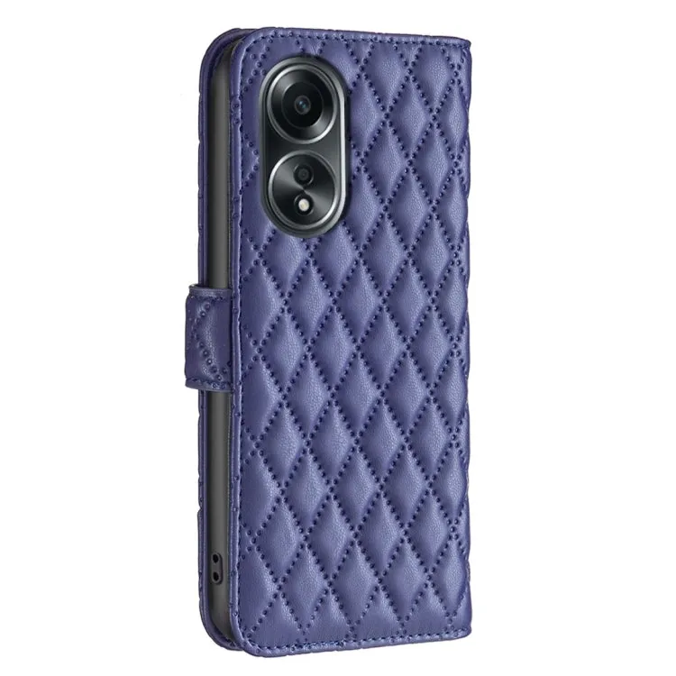 For OPPO A98 5G Diamond Lattice Wallet Leather Flip Phone Case(Blue)