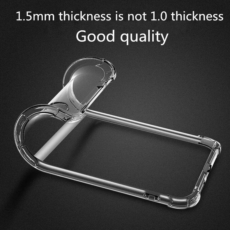 For Xiaomi redmi Note 8 Pro Case Four Angles Soft TPU Silicone Case For Xiaomi redmi Note 8 Pro  1.5mm Transparent Phone Case #