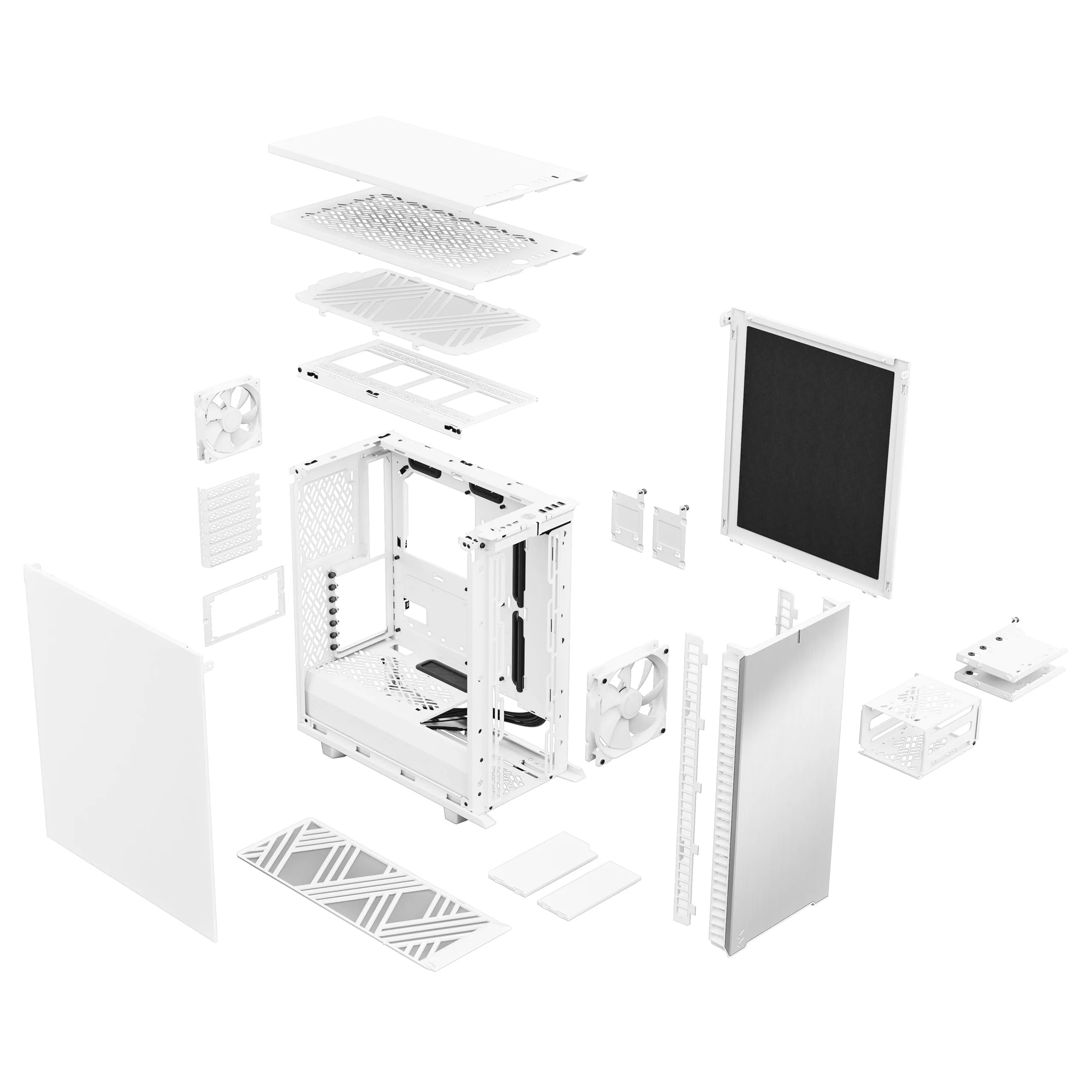 Fractal Design Define 7 Compact White TG Clear Tint ATX Case FD-C-DEF7C-04