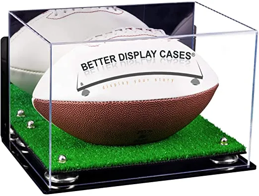 Full Size Football Display Case Horizontal - Mirror Wall Mounts (B41/A004)