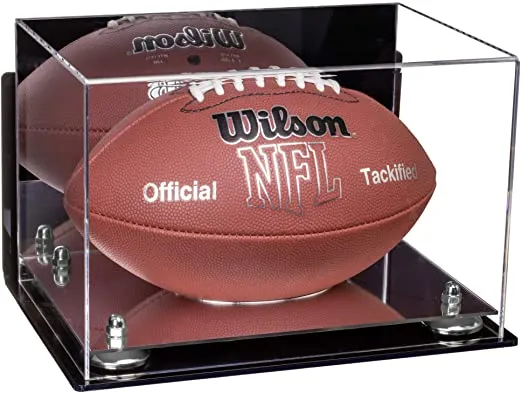 Full Size Football Display Case Horizontal - Mirror Wall Mounts (B41/A004)