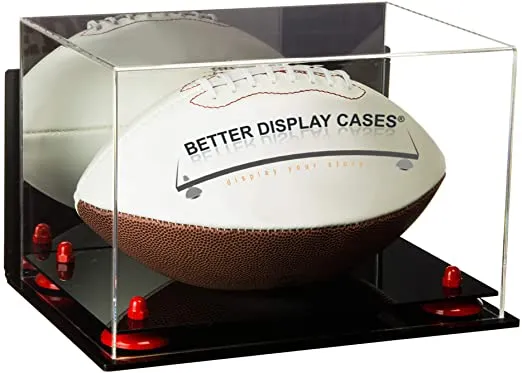 Full Size Football Display Case Horizontal - Mirror Wall Mounts (B41/A004)