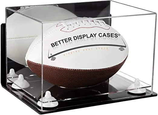 Full Size Football Display Case Horizontal - Mirror Wall Mounts (B41/A004)