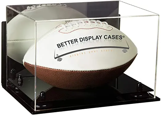 Full Size Football Display Case Horizontal - Mirror Wall Mounts (B41/A004)