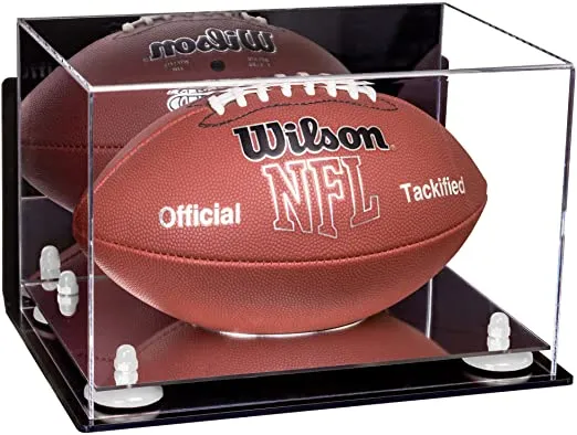 Full Size Football Display Case Horizontal - Mirror Wall Mounts (B41/A004)