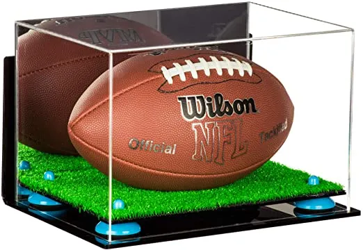 Full Size Football Display Case Horizontal - Mirror Wall Mounts (B41/A004)