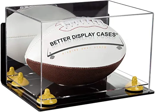 Full Size Football Display Case Horizontal - Mirror Wall Mounts (B41/A004)