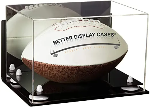 Full Size Football Display Case Horizontal - Mirror Wall Mounts (B41/A004)