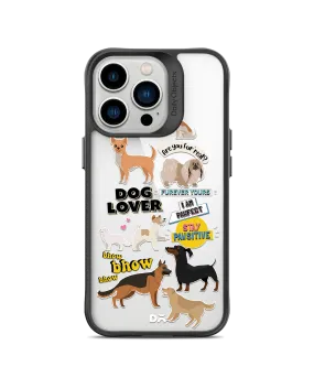 Fur Babies Black Hybrid Clear Phone Case Cover For iPhone 14 Pro