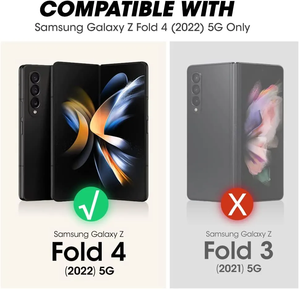 Galaxy Z Fold 4 5G Case Screen Protector Black