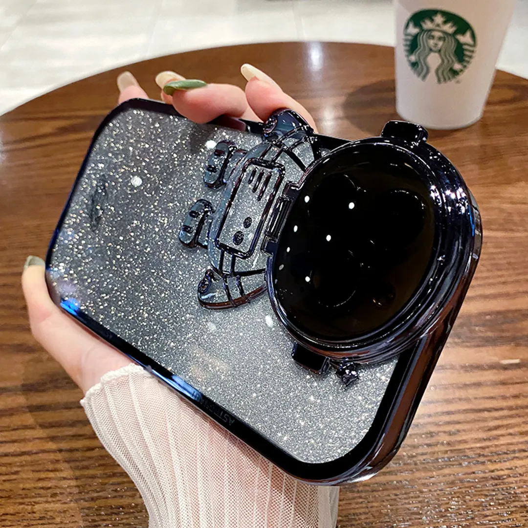 Glitter Astronaut Camera Holder Soft Case