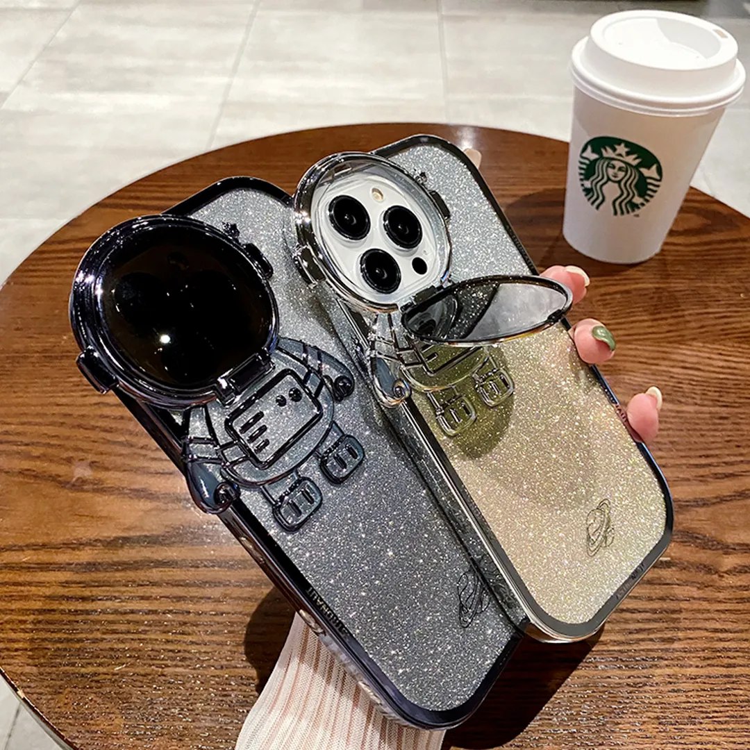 Glitter Astronaut Camera Holder Soft Case