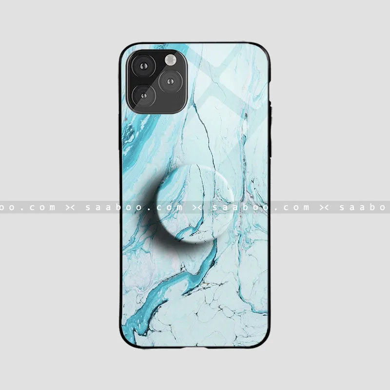 Glossy Protective Case With Sky Blue Wave