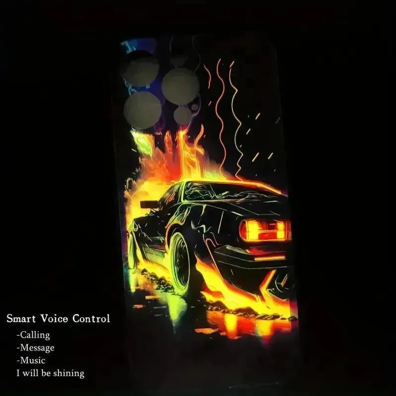 Glowing Car LED Smart Voice Controlled Cover (For iPhone)