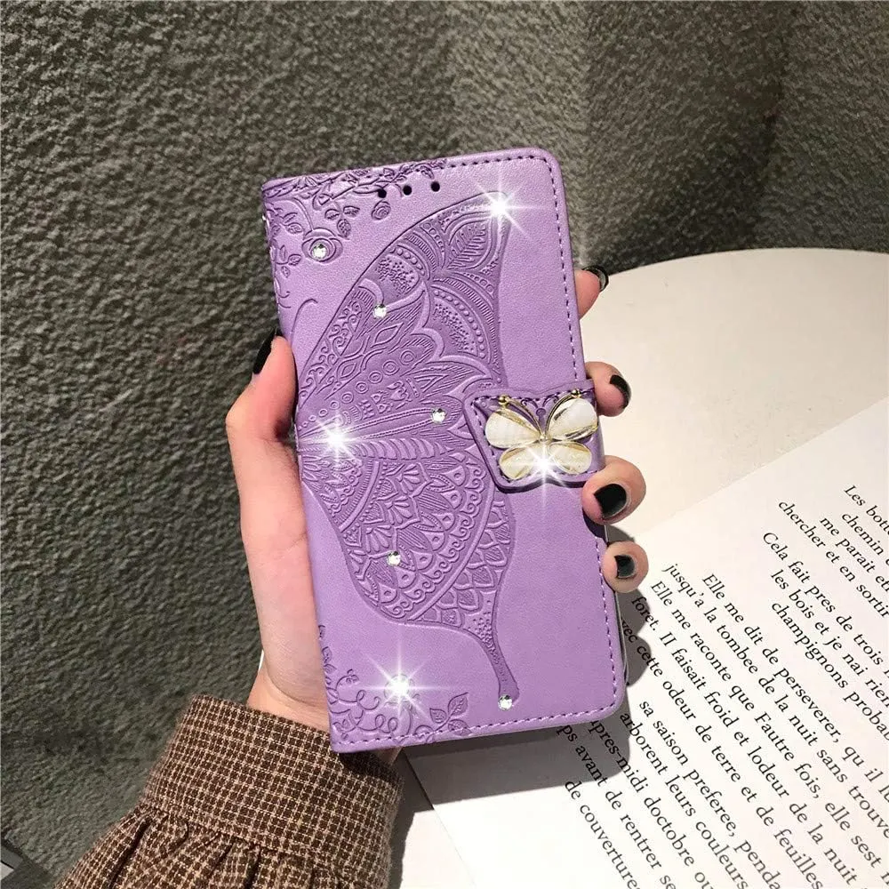 Google Pixel 9 Pro XL Butterfly Leather Flip Wallet Case