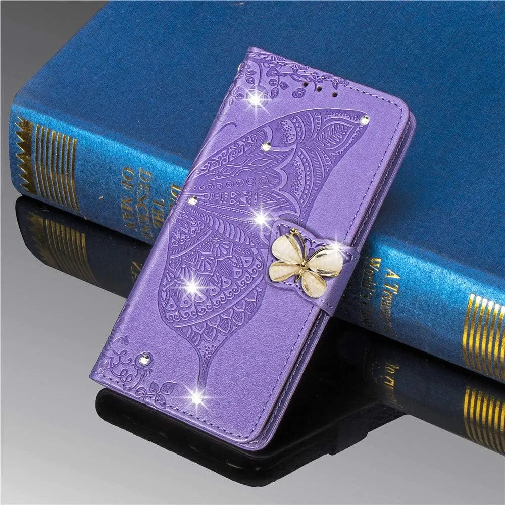 Google Pixel 9 Pro XL Butterfly Leather Flip Wallet Case