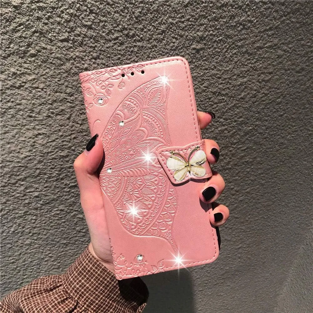 Google Pixel 9 Pro XL Butterfly Leather Flip Wallet Case