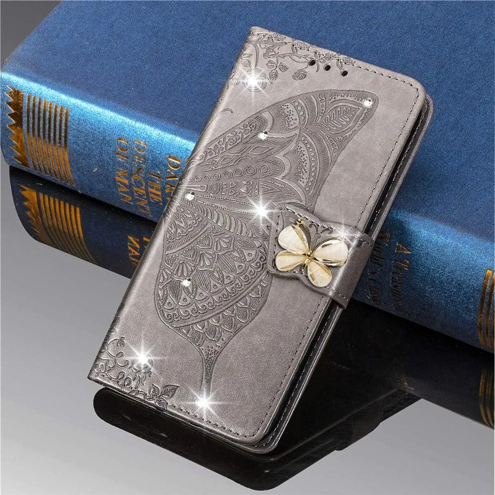 Google Pixel 9 Pro XL Butterfly Leather Flip Wallet Case