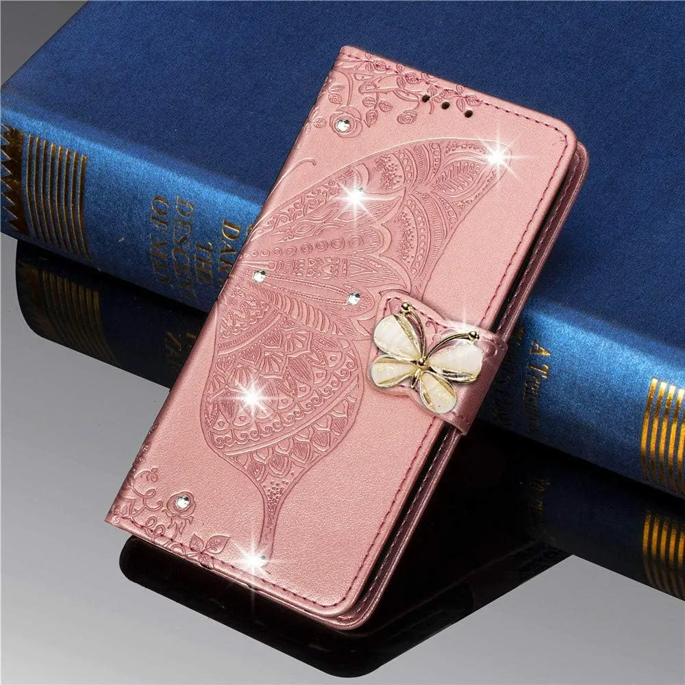 Google Pixel 9 Pro XL Butterfly Leather Flip Wallet Case