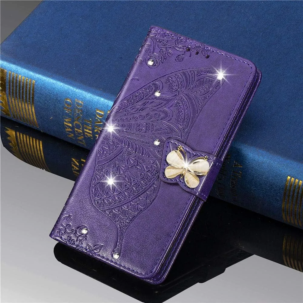 Google Pixel 9 Pro XL Butterfly Leather Flip Wallet Case