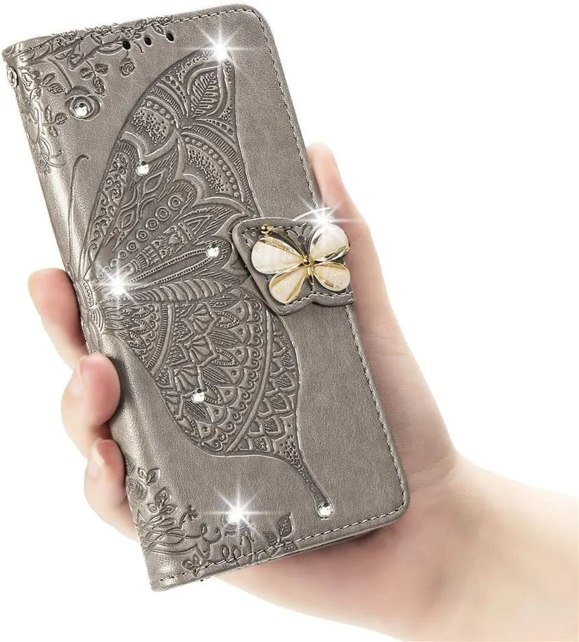 Google Pixel 9 Pro XL Butterfly Leather Flip Wallet Case