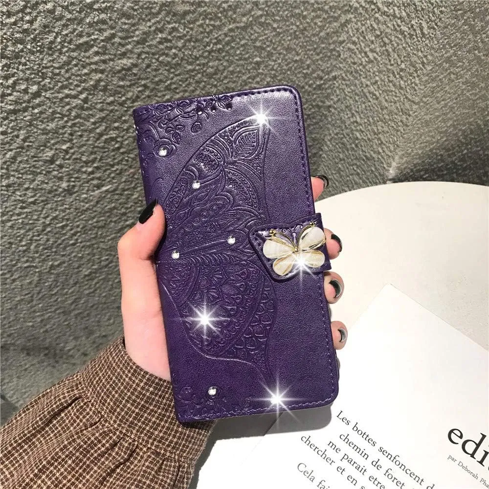 Google Pixel 9 Pro XL Butterfly Leather Flip Wallet Case