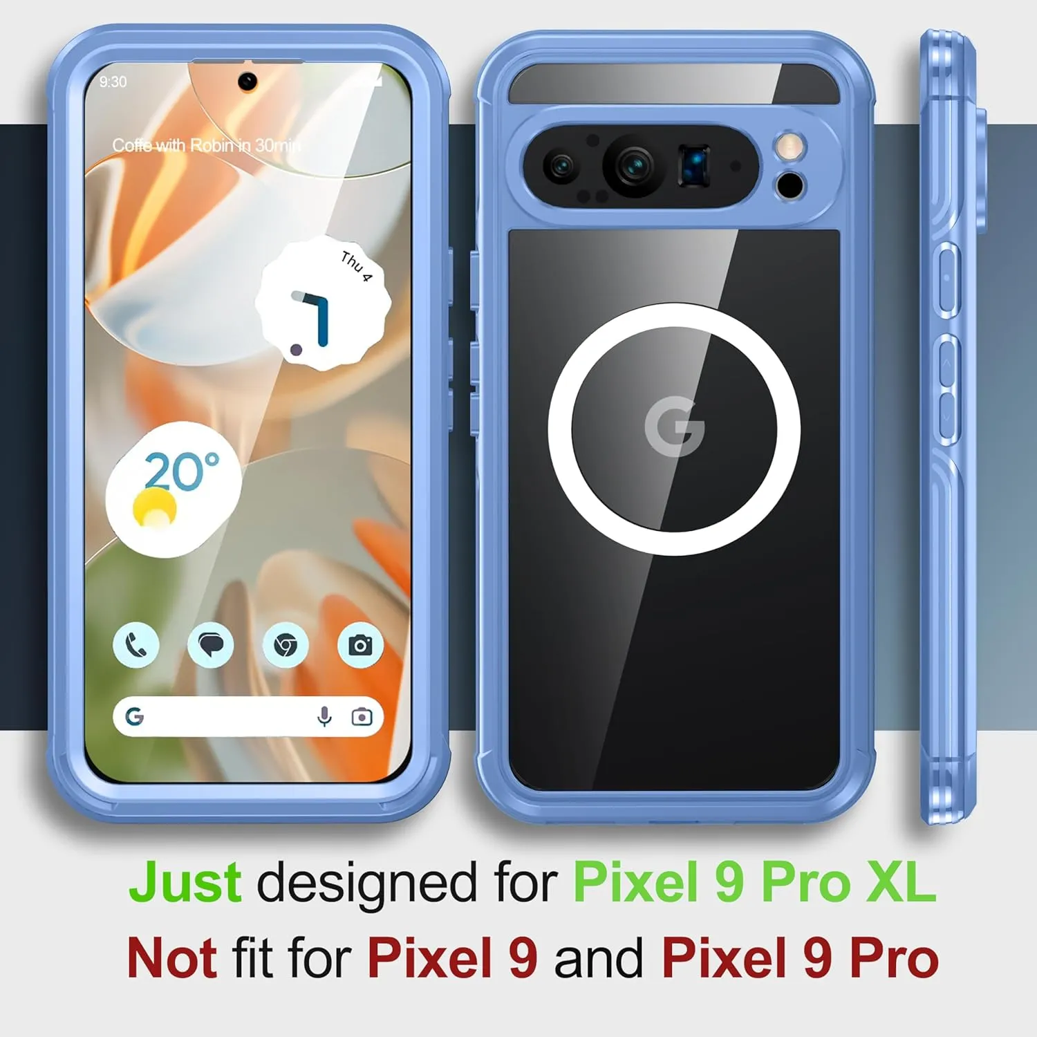 Google Pixel 9 Pro XL Case Full Body Heavy Duty Rugged Protective