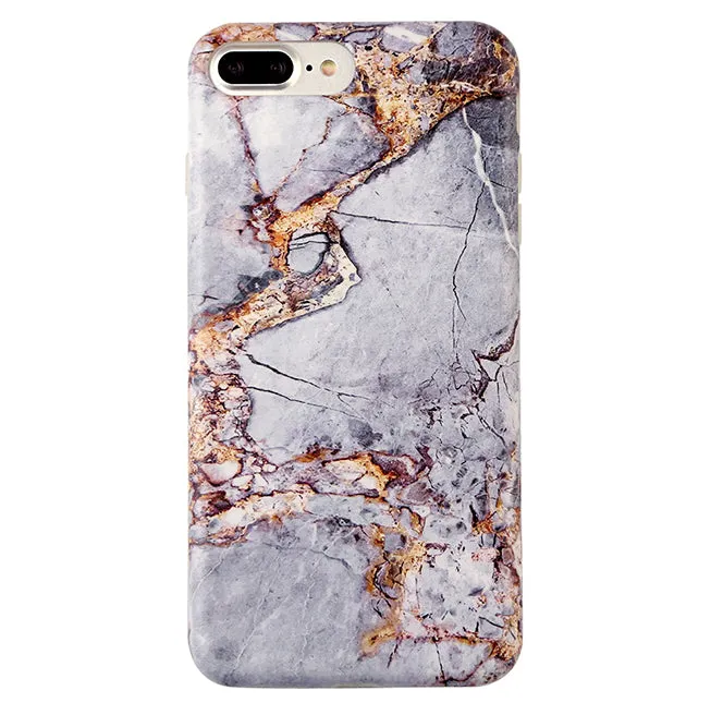 Gray & Gold Marble iPhone Case