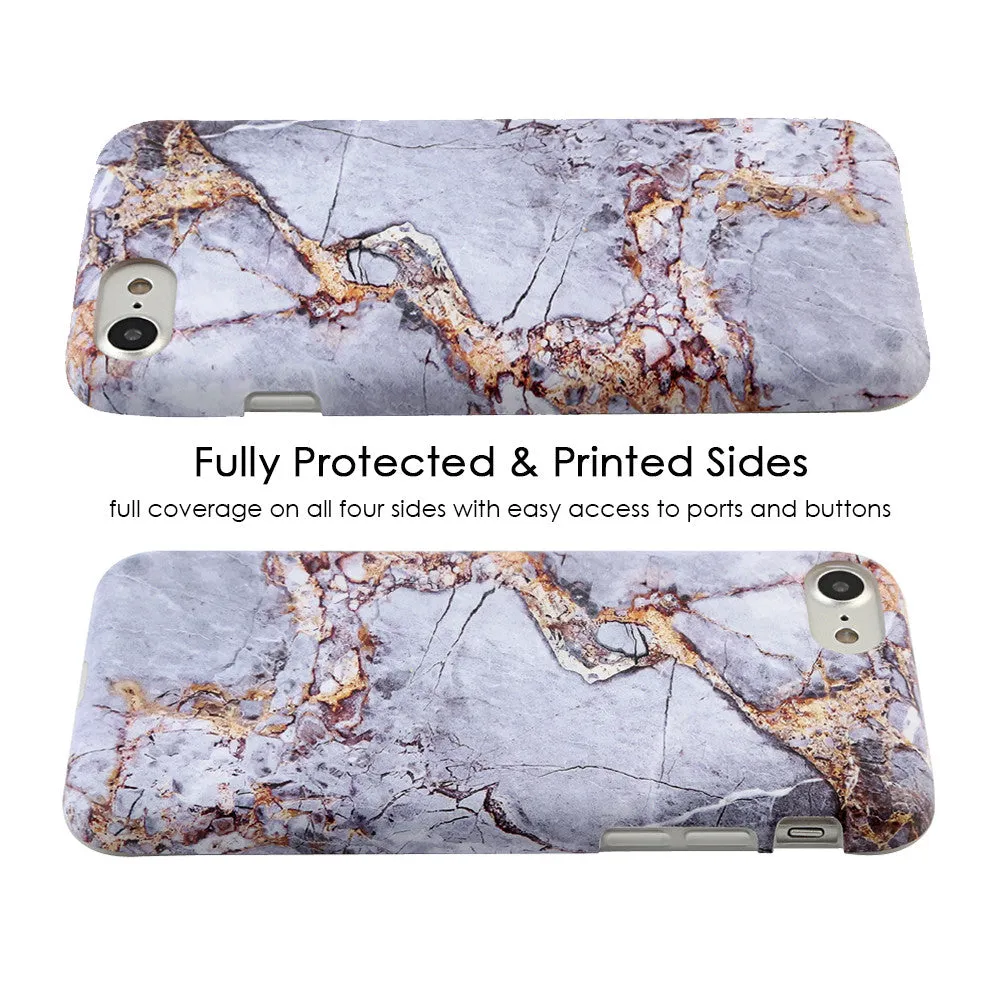 Gray & Gold Marble iPhone Case