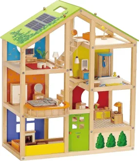 Hape All Seasons Kids Wooden Dollhouse