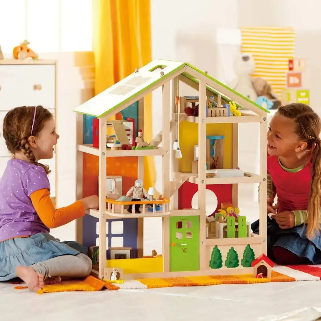 Hape All Seasons Kids Wooden Dollhouse