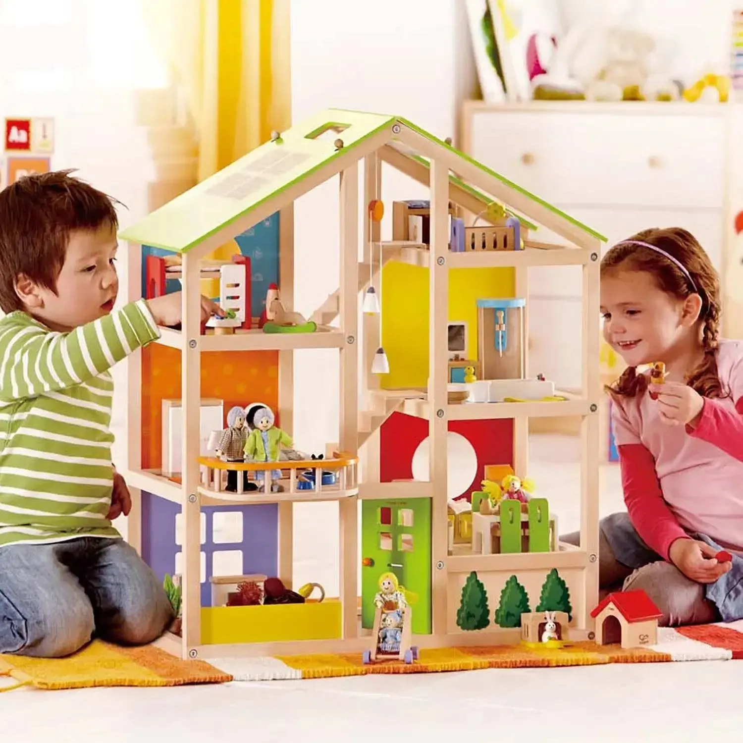 Hape All Seasons Kids Wooden Dollhouse