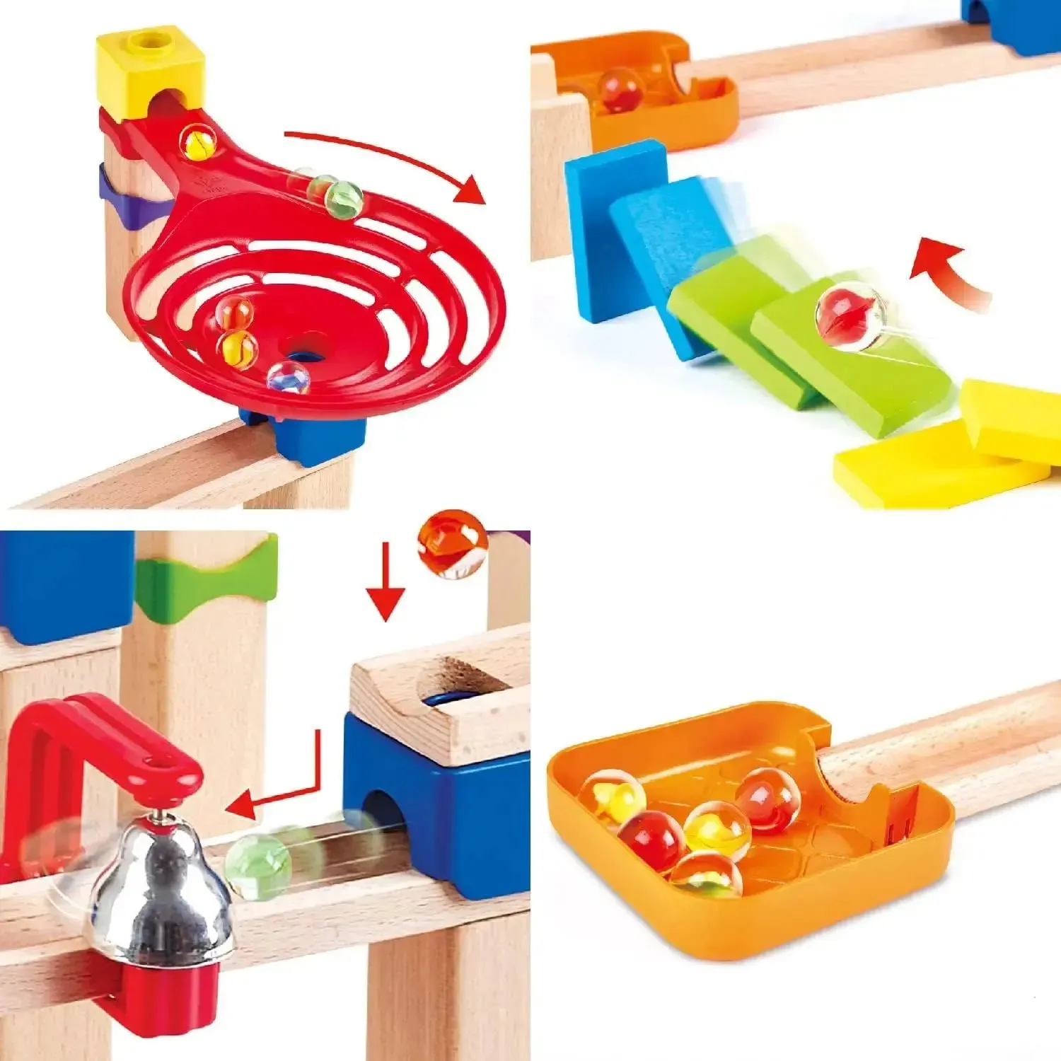 Hape Crazy Rollers Stack Track Wooden DIY Marble Run Set