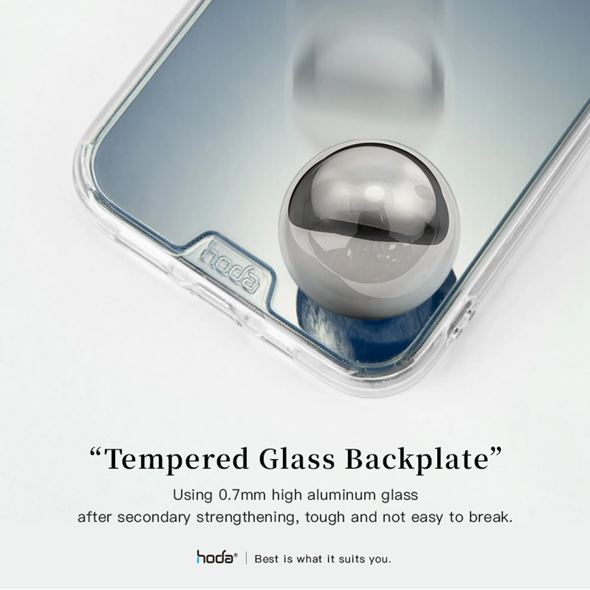 Hoda Crystal Pro Glass Case for iPhone 13 Pro Max  6.7" 5G - Military Standard Case - Clear Black (Barcode: 4711103541616 )