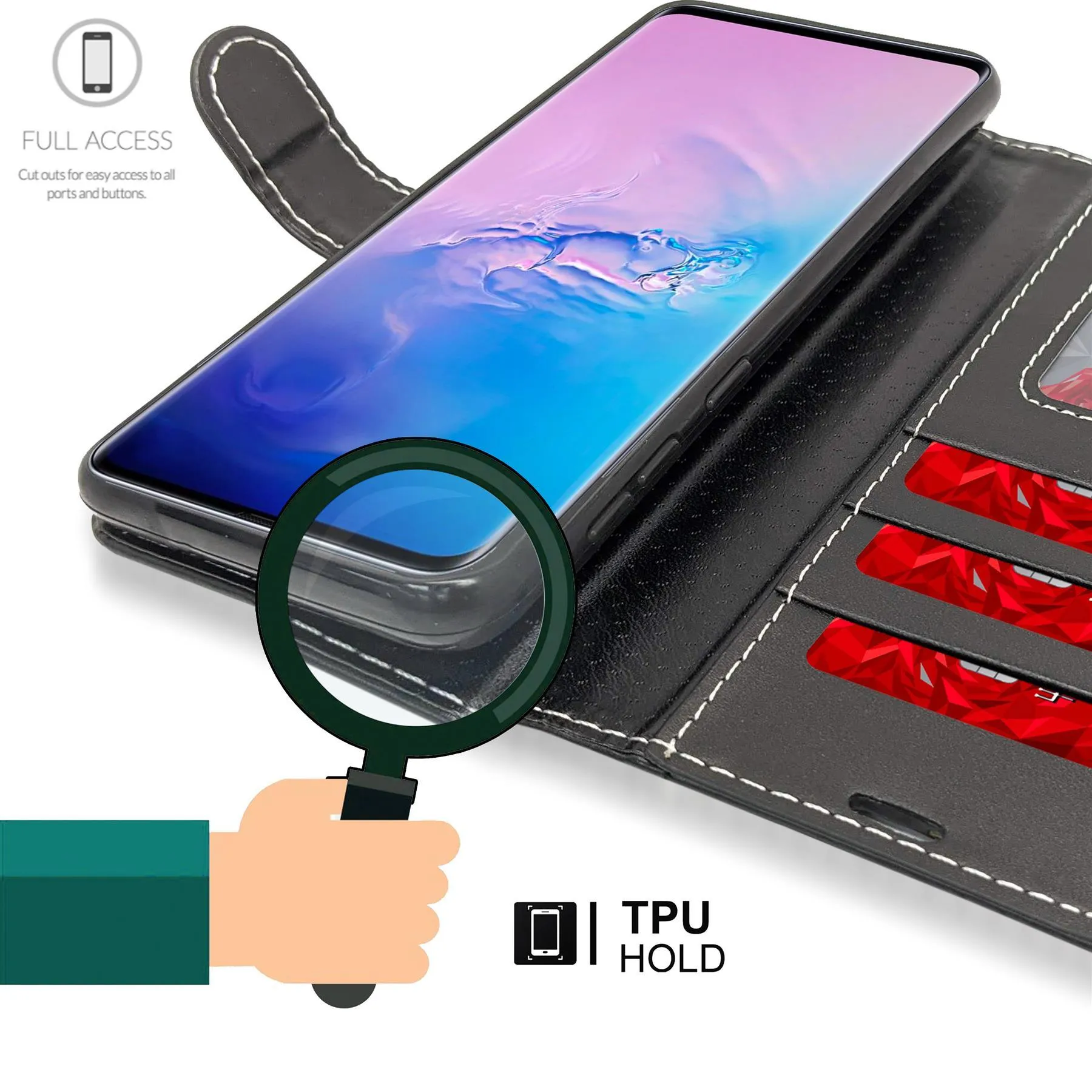 Honor 7X (BND-L21) Flip Folio Book Wallet Case