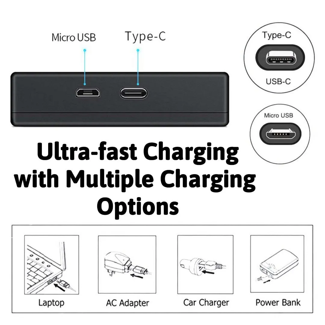 Hridz BLC12 Dual Charger For Panasonic DMW-BLC12 DMW-BLC12E DMW-BLC12GK BLC12PP