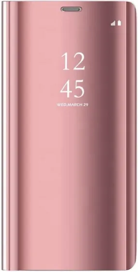 Huawei Y6 2019 Clear View Wallet Case - Rose Gold Pink