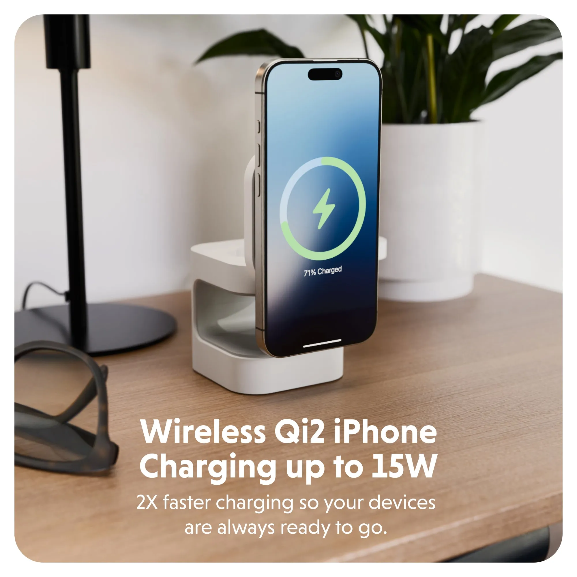 HyperJuice Qi2 3-in-1 Magnetic Charging Stand