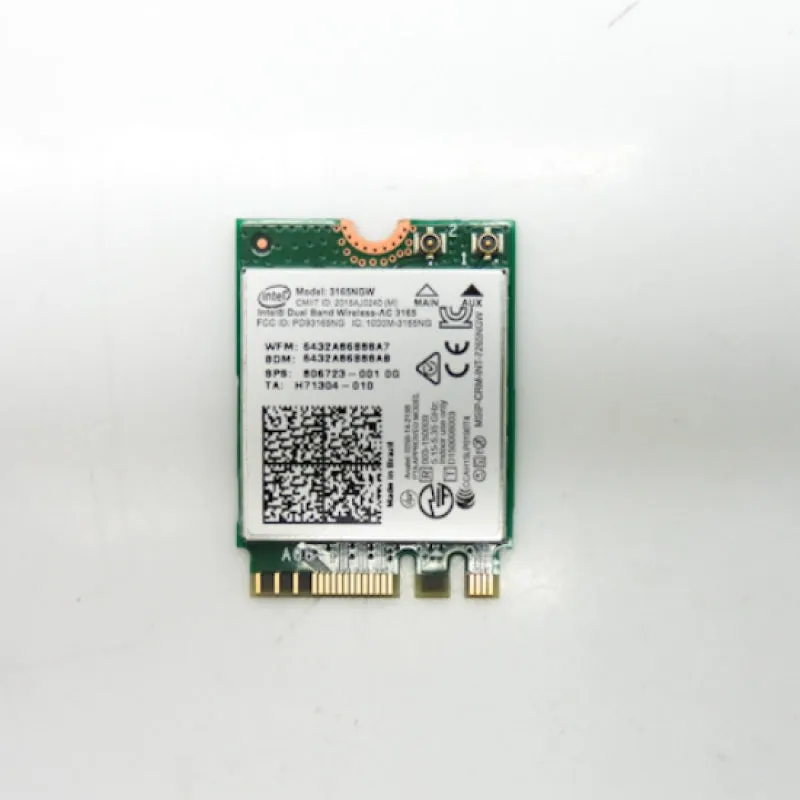 Intel Dual Band Wireless-AC 3165 Model: 3165NGW HP SPS: 806723-001