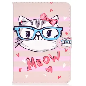 iPad 10.2 (2021) / Air (2019) cool pattern leather flip case - Cat Face